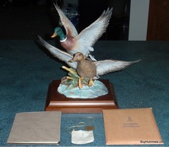 ULTRA RARE Kaiser Mallards Male And Female Ducks Figurine In Flight With... - £1,010.42 GBP