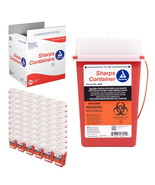 Dynarex Sharps Container, Biohazard Disposal, 1–6 Gal, Locking Lid, Case... - $224.63 CAD+