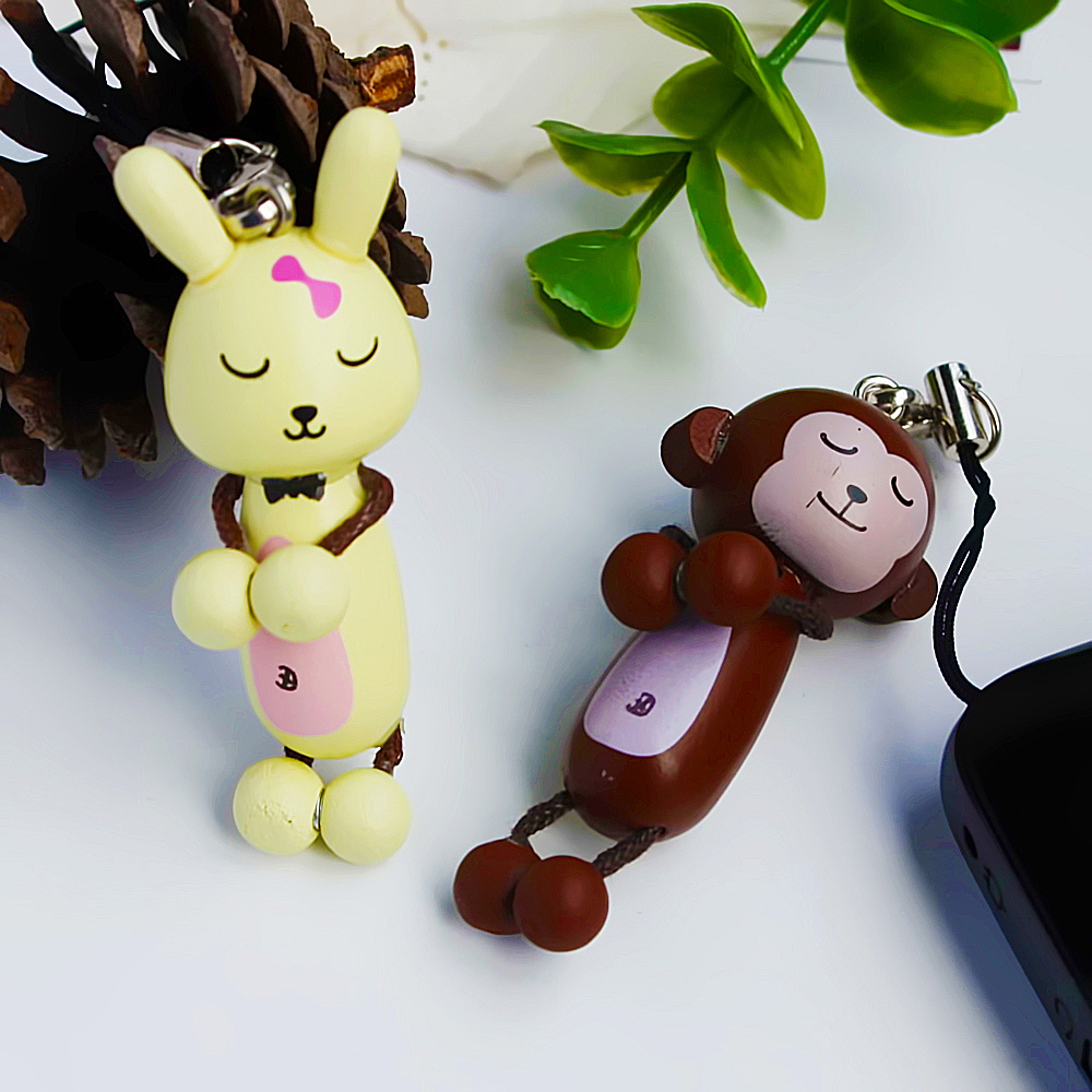 [Happy Monkey & Rabbit] Phone/Camera/Handbags Charm Strap