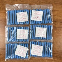 Lot of 72 Morris Flamingo Multi-Grip Cold Wave Rods With Button Ends Blu... - £15.77 GBP
