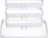 Compact Clear Zipper Bag Set - Stylish Organizer for Makeup and Accessories - $42.52
