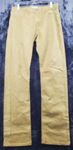 Levi&#39;s Jeans Men Size 32 Khaki Cotton Flat Front Straight Leg Belt Loops... - £15.22 GBP