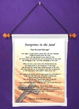 Footprints in the Sand {female recipient} - Personalized Wall Hanging (152-2f) - $19.99