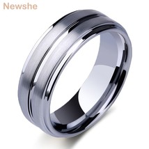 Tungsten Carbide Rings For Men Groove Ring 8mm Mens Wedding Band Charm Jewelry G - £23.46 GBP
