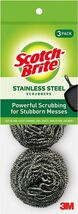 3 Pack Scotch-Brite Stainless Steel Scrubber Dish Scrubbers Cleaning Kit... - $5.94