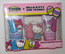 Hello Kitty Head to Toe Bath Time Set Easter Peeps Shampoo Shower Gel Sp... - $15.95