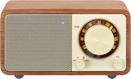 Sangean WR-7WL Wood Cabinet Mini Bluetooth Speaker with FM Tuner, in Walnut/Wood - £71.93 GBP