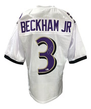 Odell Beckham Jr Autografato Personalizzato Bianco Stile Professionista Calcio - £148.21 GBP