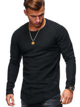 Men&#39;s Plus Size Round Neck Long Sleeve T-Shirt - $31.49