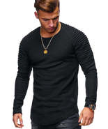 Men&#39;s Plus Size Round Neck Long Sleeve T-Shirt - $43.06 CAD