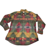 Vintage 90s Woolrich Shacket Shirt Mens L Aztec Southwestern Flannel Shi... - $125.63 CAD