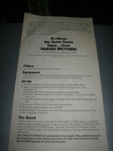 Vintage 1978 Parker Bros. Board Game Instructions - £9.79 GBP