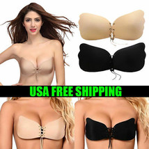 Silicone Push-Up Backless Strapless Self Adhesive Gel Magic Stick Invisible Bra - £10.84 GBP