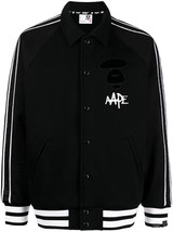 Black Wool Varsity Jacket For Men Women AAPE Collections - $3,931.52 MXN+