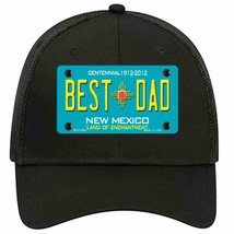 Best Dad New Mexico Novelty Black Mesh License Plate Hat - £22.92 GBP