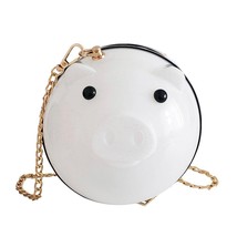 Chain Pig Shoulder Messenger Bags Small Satchel Round Crossbody Bags Women Party - £14.33 GBP