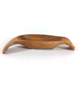 Vintage MCM Hawaiian MONKEY POD Hand Carved WOOD SERVING BOWL Trinket Tray - €16,49 EUR