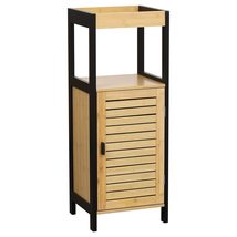 EVIDECO French Home Goods Bathroom Linen Storage Floor Cabinet Cebu Bamboo - Bla - £112.66 GBP