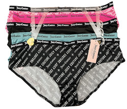 Juicy Couture Womens 5 Packs Intimates Cheeky Underwear Panties Black Pi... - $22.99