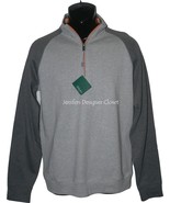 NWT BOBBY JONES Golf  S Pima cotton pullover 1/4 zip gray monogram neck ... - $89.07 CAD