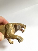 Vtg 80s Safari LTD Carnegie Smilodon Saber Tooth Tiger Rare Prehistoric Figure - £31.61 GBP