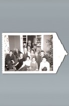 Vintage Polaroid Photo 1960&#39;S Family At Christmas Instant Film W/ Tab Attached - £7.00 GBP
