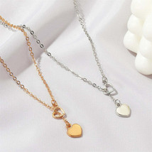 Fashion Long Heart Shaped Pendant Women&#39;s Necklace (Silver Only) - £11.60 GBP
