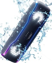 Portable Bluetooth Speaker Waterproof Wireless Speaker with Colorful Flashing Li - £55.58 GBP