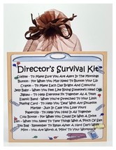 Director&#39;s Survival Kit - Fun, Novelty Gift &amp; Greetings Card / Secret Santa - £6.57 GBP