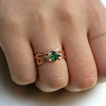 Anello di fidanzamento con albero di foresta verde smeraldo verde smeraldo... - £105.82 GBP