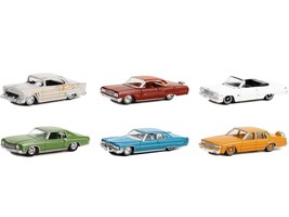 "California Lowriders" Set of 6 pieces Series 2 1/64 Diecast Model Cars by Gree - $69.92