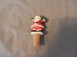 Decorative Santa Claus With Tree Resin Wine Bottle Stopper - £15.98 GBP