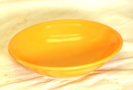 Ovide Butterscotch Dessert Berry Bowl Hazel Atlas Milk Glass Vintage MCM - $12.86