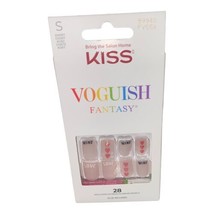 Kiss Voguish Fantasy (28) Nails Short Love Wins Hearts Gel Look 89940 - £11.16 GBP