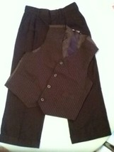 Fathers Day George Size 8 vest &amp; suit pants blue stripe formal 2 piece l... - £16.98 GBP