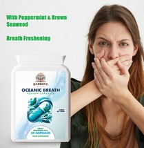 Oceanic Breath Fusion Capsules 30 - Fresh Breath - Peppermint &amp; Brown Se... - £19.65 GBP