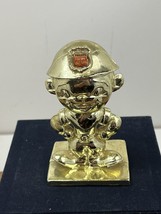 Vintage Gold Tone Phillips 66 Gas Station Figurine Gift 3.5&quot; Used Logo Emblem - £46.33 GBP