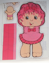 Hallmark Hugga Bunch Cut N Sew Stuffed Doll Toy Fabric Panel 1980s Huggins  - $18.00