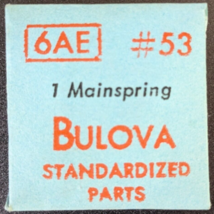 OEM NOS Bulova Cal. 6AE Watch Mainspring Part# 53 - €8,49 EUR