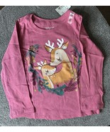 The Children’s Place Toddle Girl Windsor Rose Pink Deer Long Sleeve Shir... - $16.22 CAD
