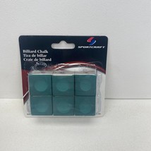 Sportcraft Chalk 6 Cubes Of Billiard Chalk Aqua Pool Chalk New In Box - £3.96 GBP