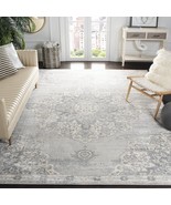 SAFAVIEH Brentwood Collection Area Rug - 9&#39; x 12&#39;, Grey &amp; Ivory, Medalli... - £253.98 GBP