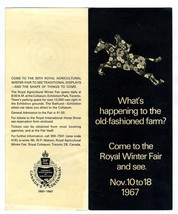 Come to the Royal Winter Fair Brochure &amp; Reservation Form 1967 Toronto Ontario  - £23.26 GBP