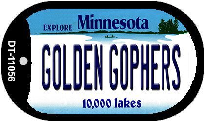 Golden Gophers Minnesota Novelty Metal Dog Tag Necklace DT-11056