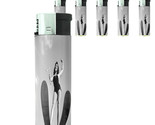 Vintage Skiing D49 Lighters Set of 5 Electronic Refillable Butane Water ... - $15.79