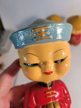 3 CDGC Japanese Asian Child Bubble Head Nodders with Jeweled Eyes 40's-50's image 3