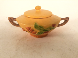 Roseville Art Pottery Covered Sugar Bowl, 371 S, 7.5&quot; Handle to Handle - $51.08
