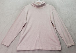 Orvis Shirt Women&#39;s Small Light Pink 100% Cotton Long Casual Sleeve Turtle Neck - £17.68 GBP