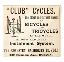 Coventry Machinists Universal Club Bicycle 1885 Advertisement Victorian ... - $369.97 MXN