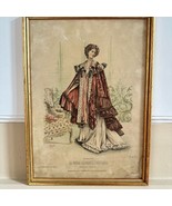 Antique 1902 La Moda Elegante Ilustrada Page Framed: Madrid Wall Decor - $4,060.85 MXN